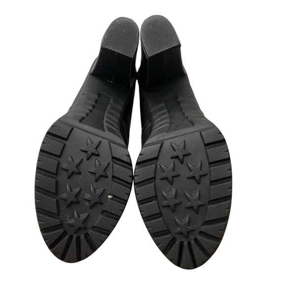 Steve Madden Amandaa Black Leather Almond Toe Platform Ankle Bootie Size 8.5 - Picture 9 of 11